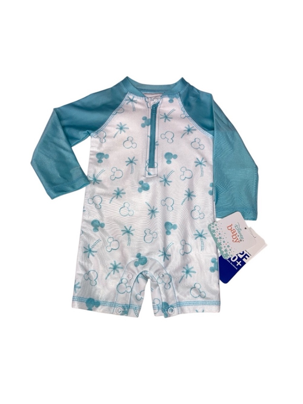 Disney Mickey Mouse Blue and White Rashguard Swimwear